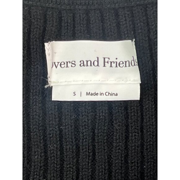 Lovers and Friends Evana Feather Jumpsuit in Black Small New Womens Knit Feather - Picture 7 of 9